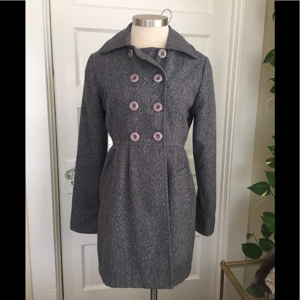 Sashimi grey tweed coat